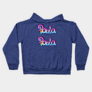 Paula girls first name in pink 2 personalised personalized customized name Paula Kids Hoodie